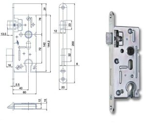 Zámek zadl K105 P-L FAB BZn