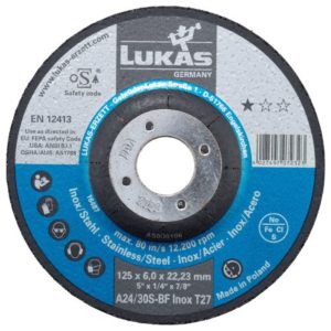 Kotouč brus 125x6,0x22 nerez LUKAS