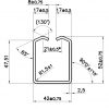 Kolejnice C - Zn – 42x54 x2,5 / 6m - Image 2