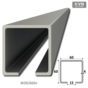 Kolejnice C - Zn – 60x60 x4,0 / 6m