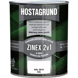 S 2820 RAL9010 Hostagrund 2v1 Zinex bílá mat 0,6l